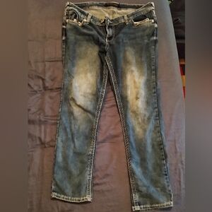 Vintage Straight Leg Women's Blue Jeans 15/16